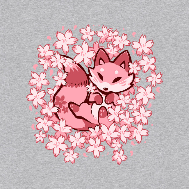 Cherry Blossom Fox-womens v-neck tee-TechraNova