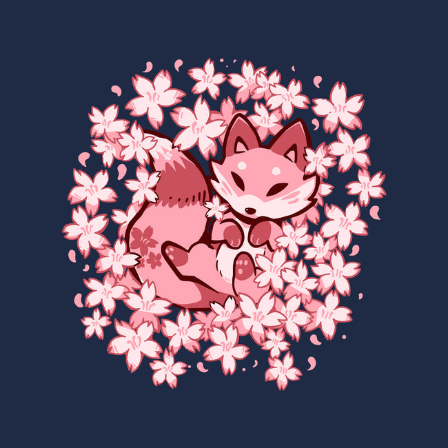 Cherry Blossom Fox-mens heavyweight tee-TechraNova