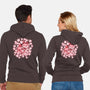 Cherry Blossom Fox-unisex zip-up sweatshirt-TechraNova