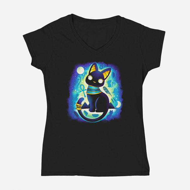 Bastet-womens v-neck tee-Vallina84