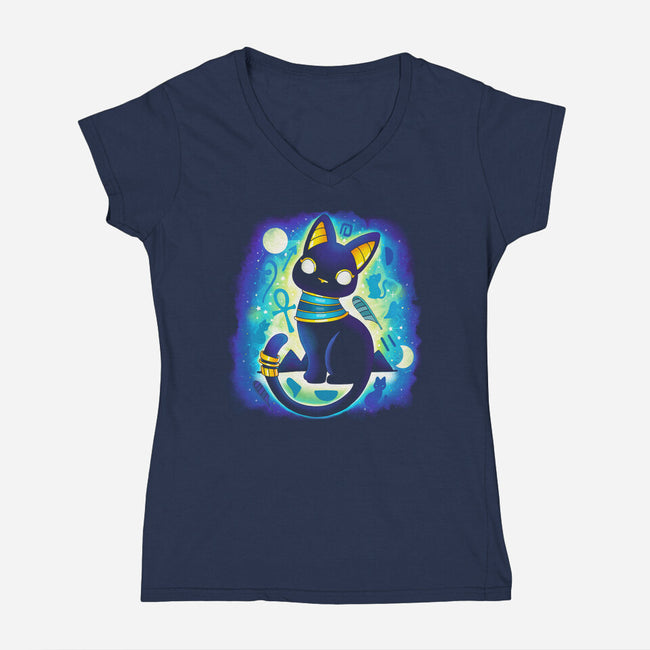 Bastet-womens v-neck tee-Vallina84