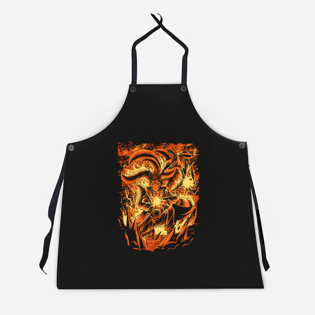 Hokage's Power-unisex kitchen apron-alanside