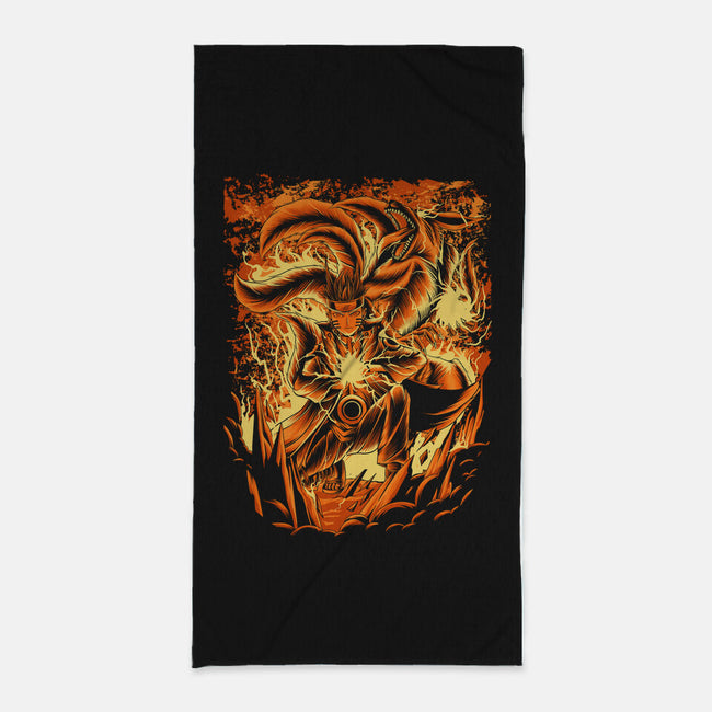 Hokage's Power-none beach towel-alanside