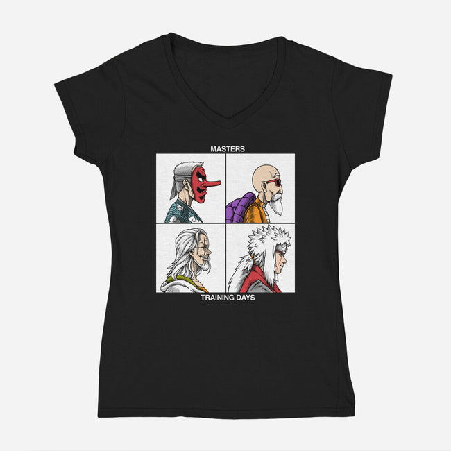 Training Days-womens v-neck tee-joerawks