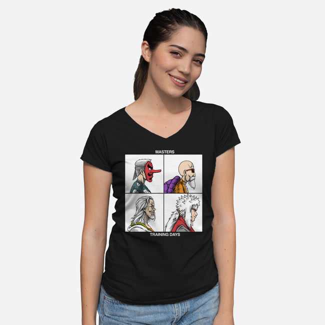 Training Days-womens v-neck tee-joerawks