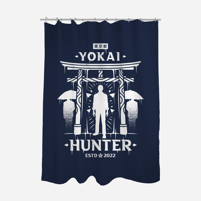 Fighting Yokai In Tokyo-none polyester shower curtain-Alundrart