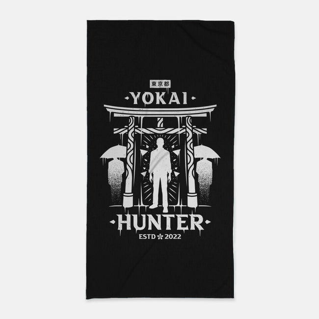Fighting Yokai In Tokyo-none beach towel-Alundrart