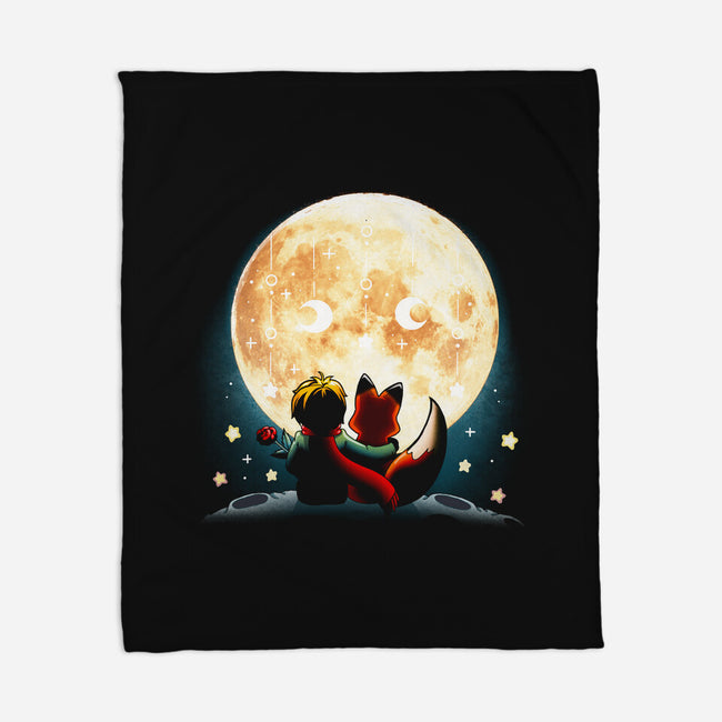 Prince Moon-none fleece blanket-Vallina84