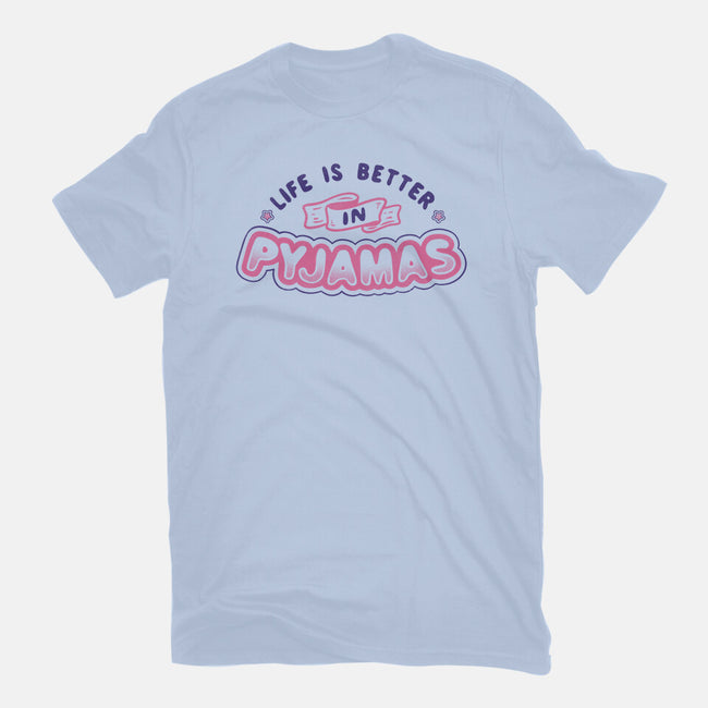 Life Is Better In Pyjamas-womens fitted tee-tobefonseca