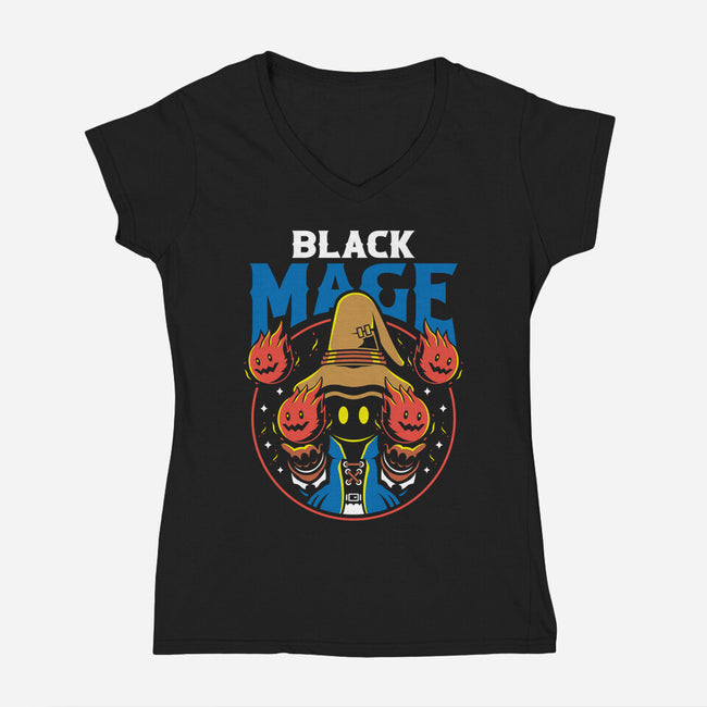 Vivi The Black Mage-womens v-neck tee-Logozaste