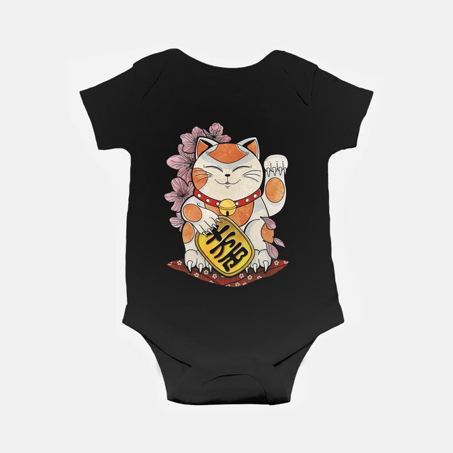 Lucky Cat-baby basic onesie-fanfreak1