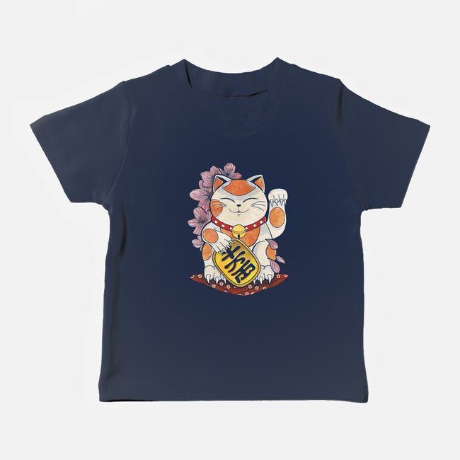 Lucky Cat-baby basic tee-fanfreak1