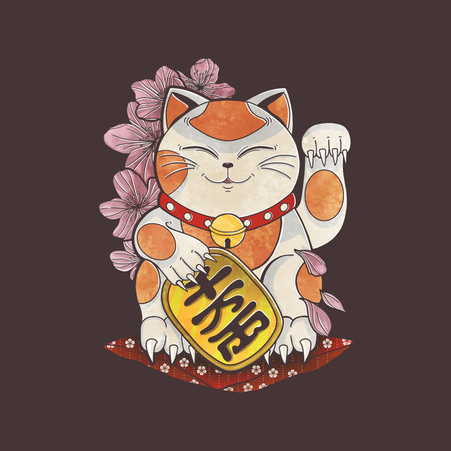 Lucky Cat-none removable cover w insert throw pillow-fanfreak1