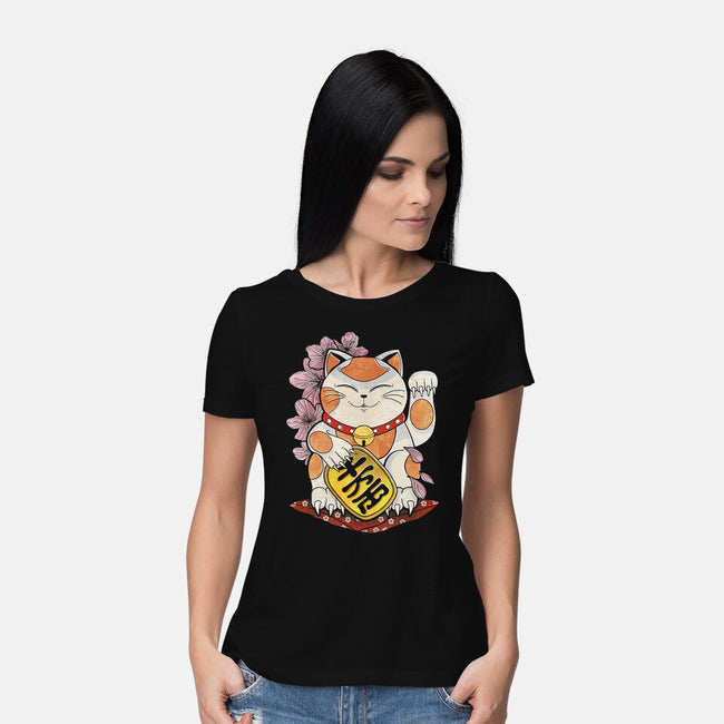 Lucky Cat-womens basic tee-fanfreak1