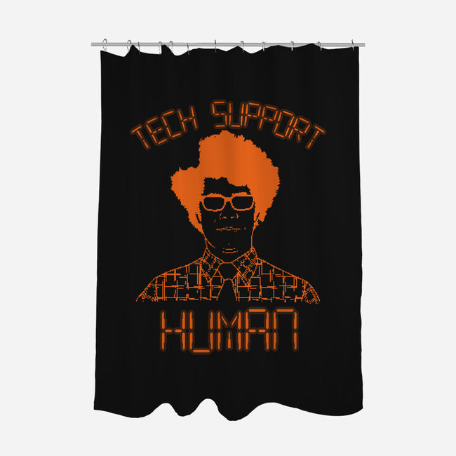 Tech Support Human-none polyester shower curtain-Boggs Nicolas