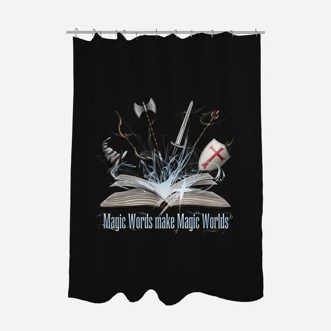 Magic Words-none polyester shower curtain-NMdesign