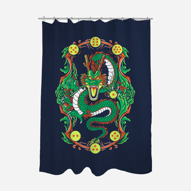 Wish Dragon-none polyester shower curtain-CoD Designs