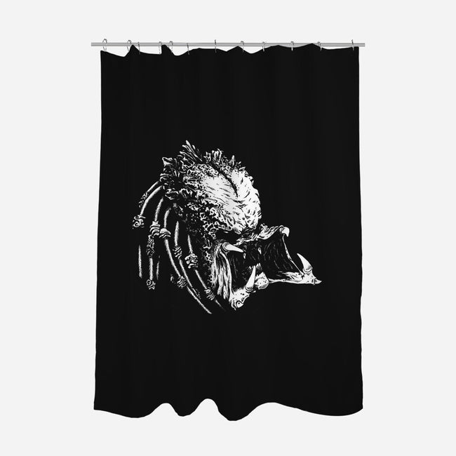 If It Bleeds-none polyester shower curtain-Jonathan Grimm Art