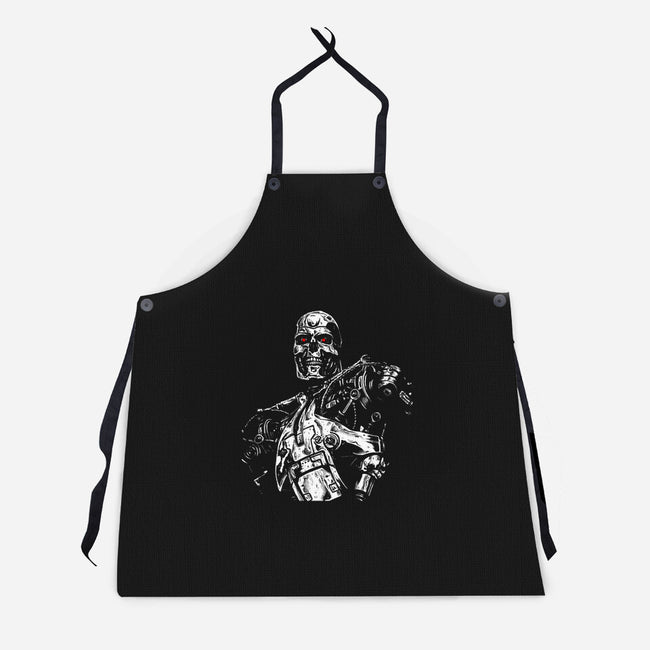 Cyborg-unisex kitchen apron-jonathan-grimm-art