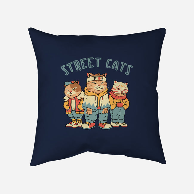 Street Cats-none removable cover w insert throw pillow-vp021