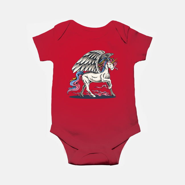 Flying Unicorn-baby basic onesie-Faissal Thomas