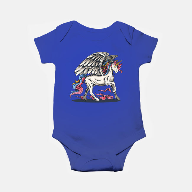 Flying Unicorn-baby basic onesie-Faissal Thomas