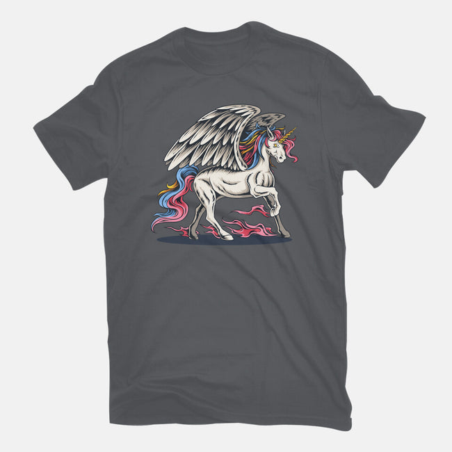 Flying Unicorn-womens basic tee-Faissal Thomas