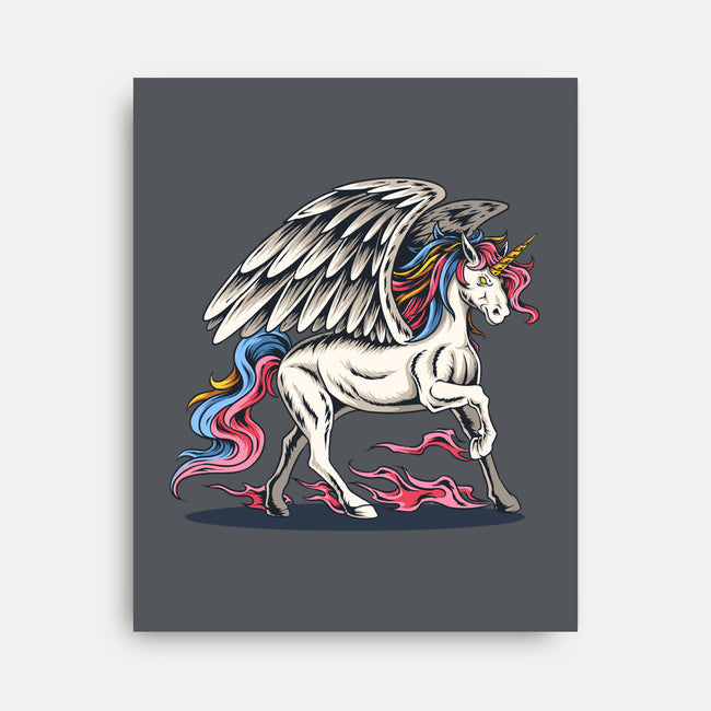 Flying Unicorn-none stretched canvas-Faissal Thomas