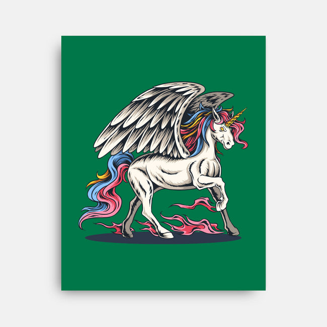 Flying Unicorn-none stretched canvas-Faissal Thomas