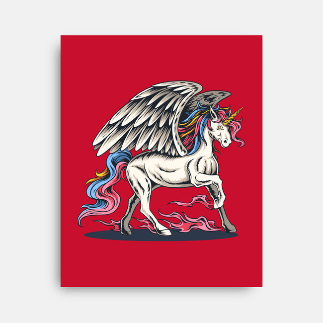 Flying Unicorn-none stretched canvas-Faissal Thomas