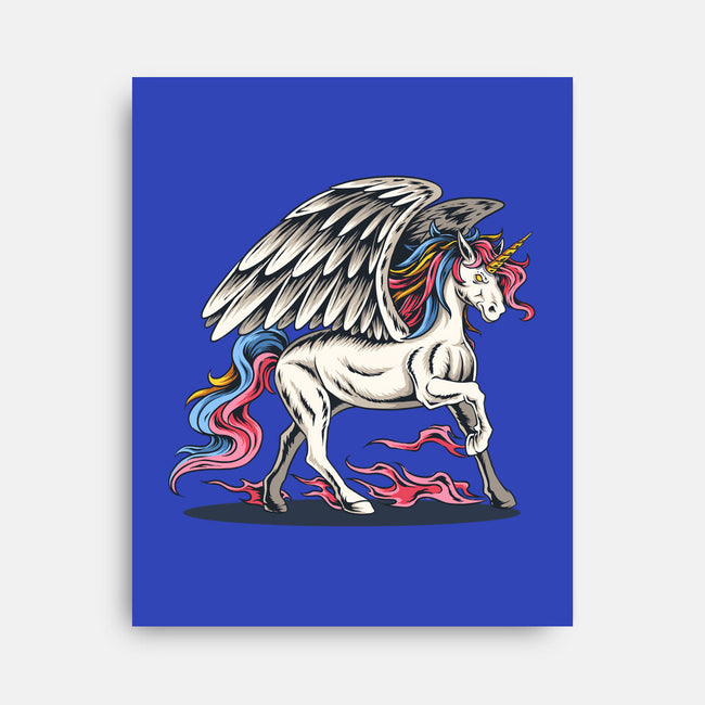 Flying Unicorn-none stretched canvas-Faissal Thomas