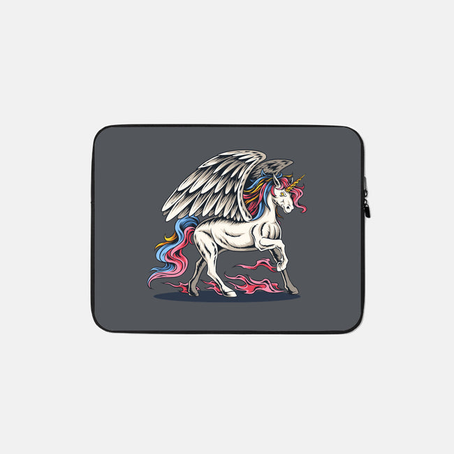 Flying Unicorn-none zippered laptop sleeve-Faissal Thomas
