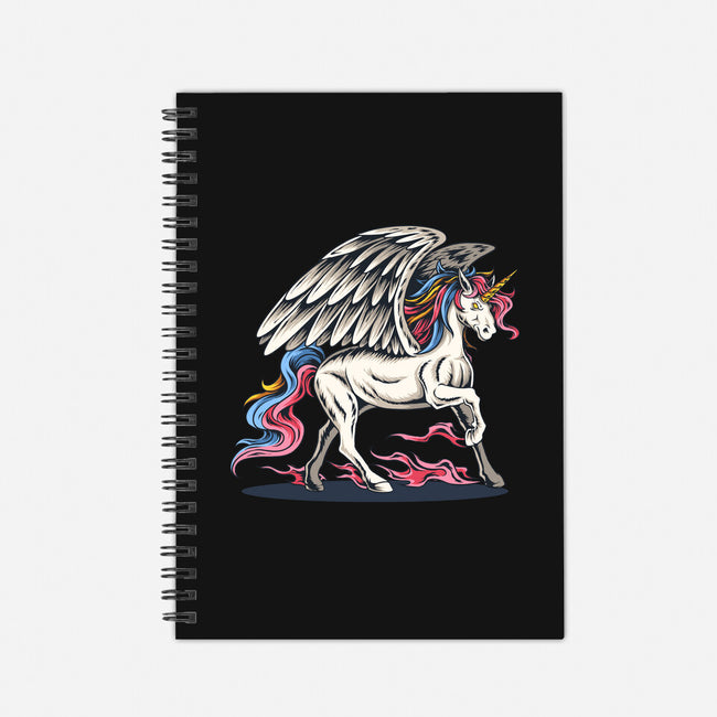 Flying Unicorn-none dot grid notebook-Faissal Thomas