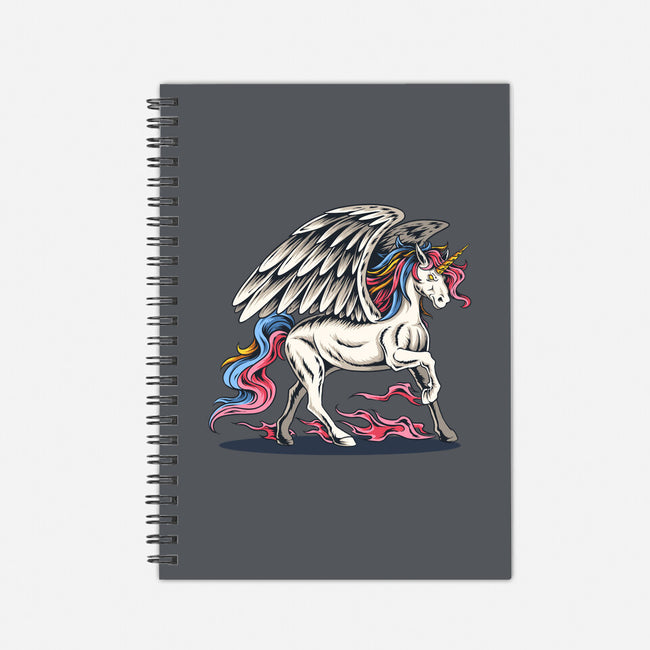 Flying Unicorn-none dot grid notebook-Faissal Thomas