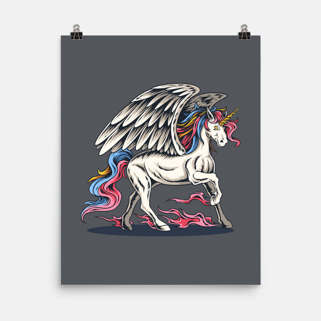 Flying Unicorn-none matte poster-Faissal Thomas