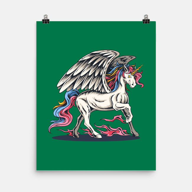 Flying Unicorn-none matte poster-Faissal Thomas
