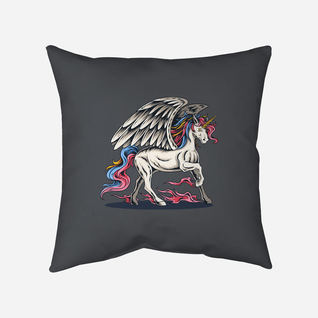 Flying Unicorn-none removable cover w insert throw pillow-Faissal Thomas
