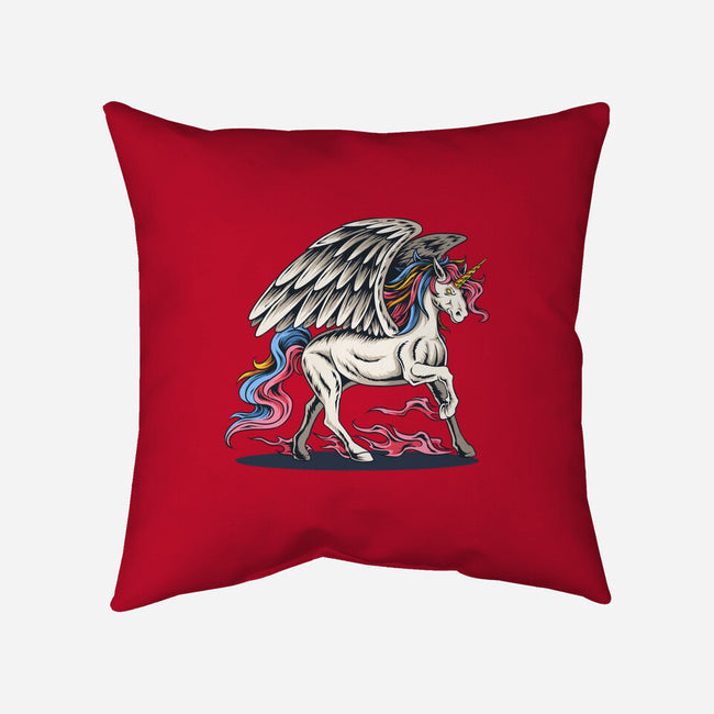 Flying Unicorn-none removable cover w insert throw pillow-Faissal Thomas