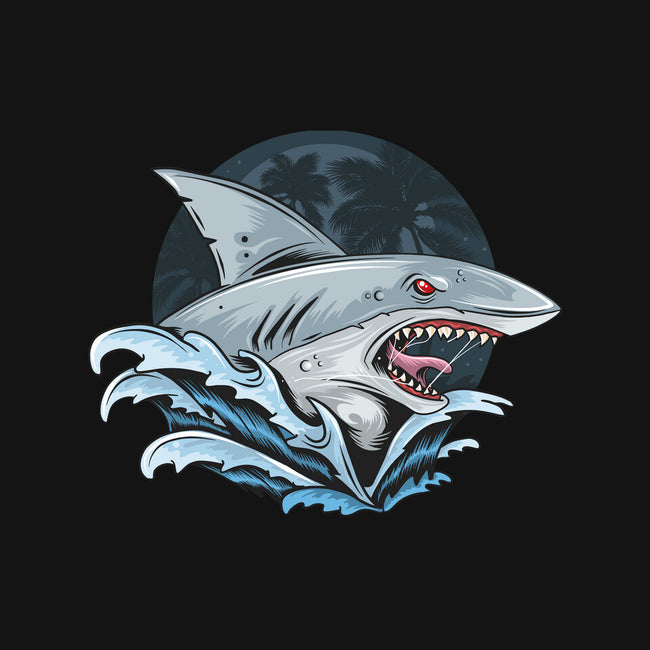 Shark Rage-none polyester shower curtain-Faissal Thomas