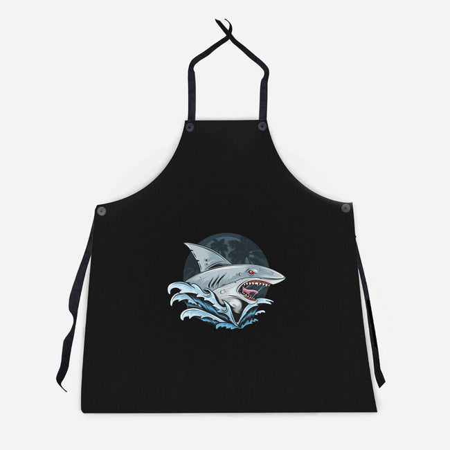 Shark Rage-unisex kitchen apron-Faissal Thomas