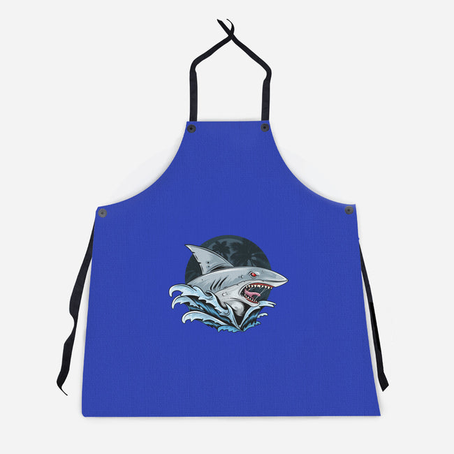 Shark Rage-unisex kitchen apron-Faissal Thomas