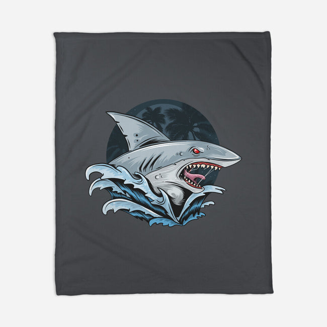 Shark Rage-none fleece blanket-Faissal Thomas