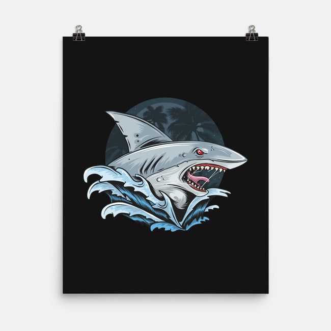 Shark Rage-none matte poster-Faissal Thomas