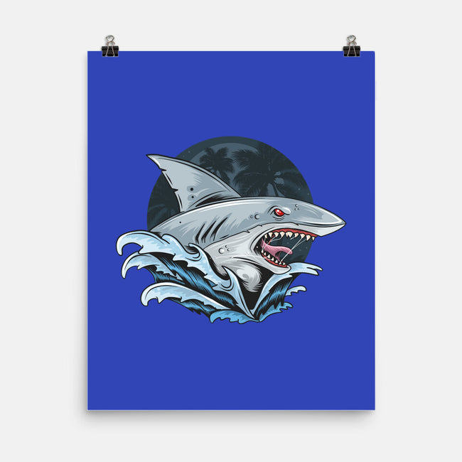 Shark Rage-none matte poster-Faissal Thomas