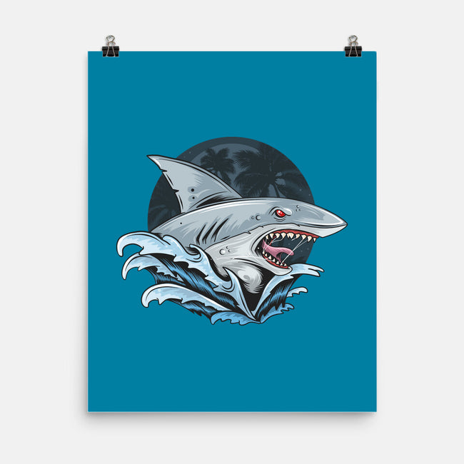Shark Rage-none matte poster-Faissal Thomas