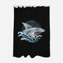 Shark Rage-none polyester shower curtain-Faissal Thomas