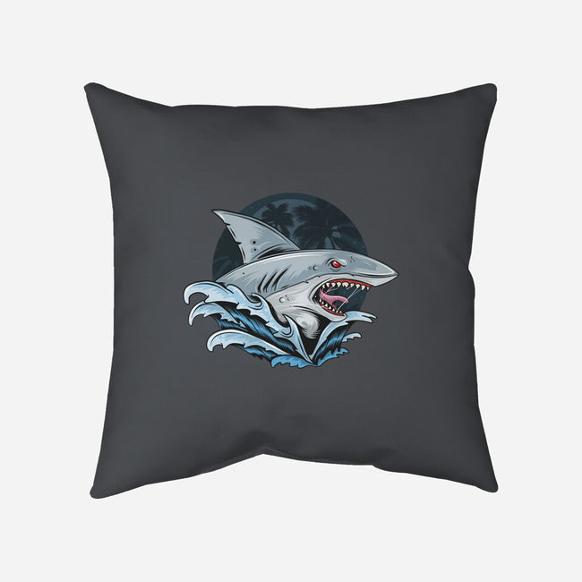 Shark Rage-none removable cover w insert throw pillow-Faissal Thomas