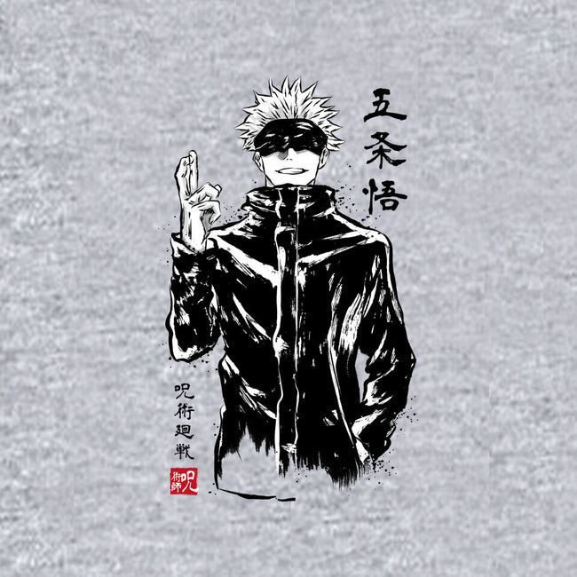 Satoru Gojo Sumi-E-womens fitted tee-DrMonekers
