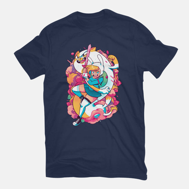 The Human And The Cat-womens fitted tee-Bruno Mota