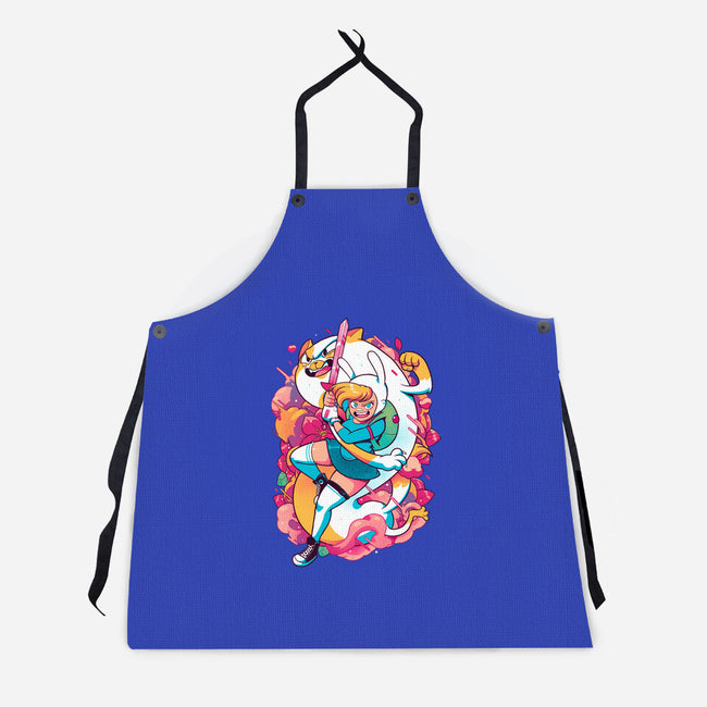 The Human And The Cat-unisex kitchen apron-Bruno Mota